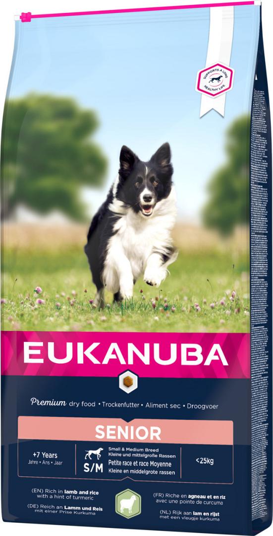 Maryanne Jones opwinding voorzetsel Eukanuba hondenvoer Senior Small Medium lamb & rice 12 kg | Van der Bijl  Diervoeders