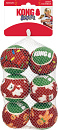 Kong Kerst Squeakair Balls M 6 st