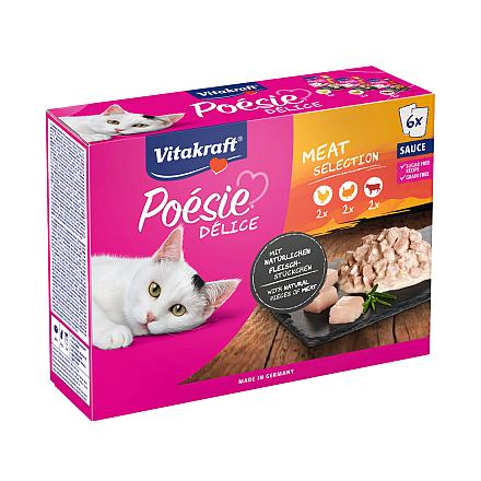 Vitakraft kattenvoer Poésie Déli Sauce Vlees multipack 6 x 85 gr