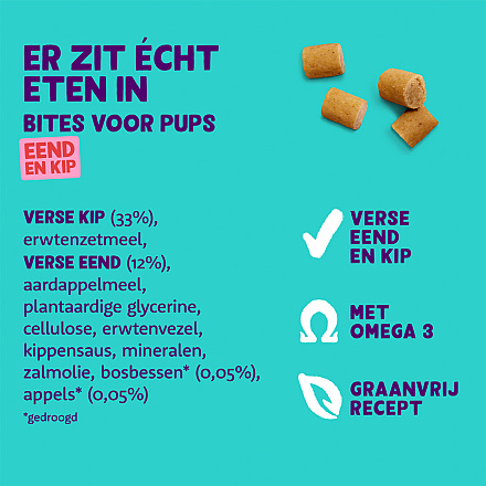 Edgard & Cooper Bite Puppy Duck Small <br>120 gr