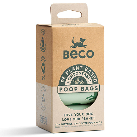 Beco Pets Poepzakjes Composteerbaar<br> 8 x 12 st