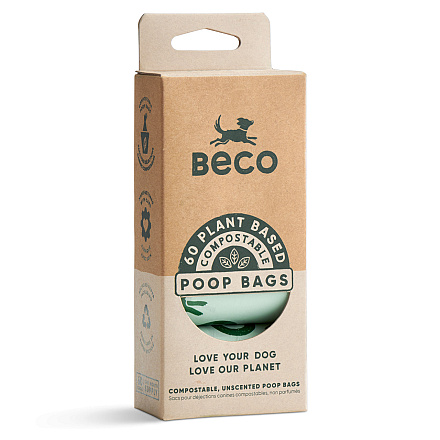 Beco Pets Poepzakjes Composteerbaar<br> 4 x 12 st