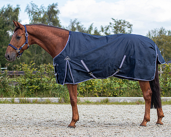 QHP Regendeken Turnout Luxe 100 gr Navy